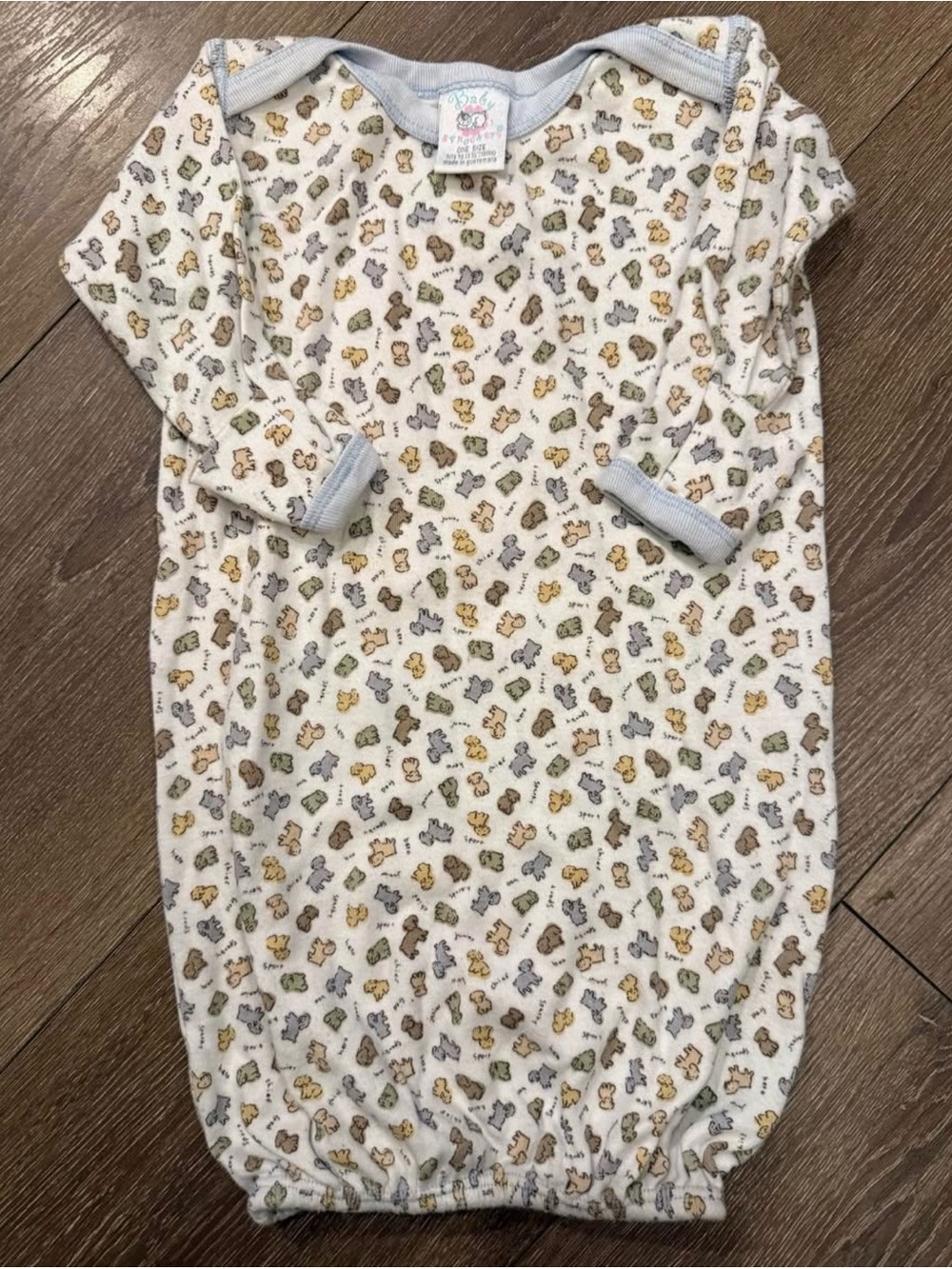 Baby Gown with Doggy Print (One Size)